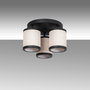 Opviq Way - 11626 Lámpara de Araña Blanco y Negro con Tapa de Tela